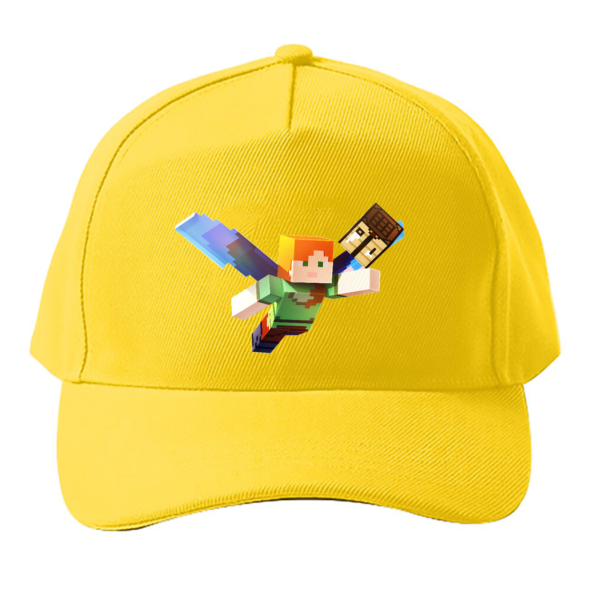 （画像用） マインクラフト ブロックの世界 Minecraft MC Block world ベースボールキャップ 綿100％ 男女兼用 帽子 スポーツ